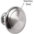 thumbnail image 3 of 25 Pcs Boutons de Porte d'Armoire Forme Champignon Poignée en Acier Inoxydable Brossé 30mm, 3 of 5