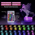 thumbnail image 2 of Regalos de unicornio para niñas, lámpara de luz nocturna de unicornio con control remoto, juguetes de unicornios que cambian de 16 colores, regalos de cumpleaños para niños, 2 of 5