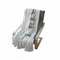 thumbnail image 4 of Grandma Soft Flannel Fleece Throw Blanket, Monochrome Hand Lettering Words About Hugging Grandma Calligraphy, Cozy Plush for Indoor and Outdoor Use, 70" x 90", Black White, by Ambesonne, 4 of 6