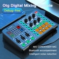 thumbnail image 2 of Tarjeta de sonido M6, mezclador de audio externo, cambiador de voz para teléfono móvil, consola de mezclas, compatible con micrófono de 48 V, 2 of 8