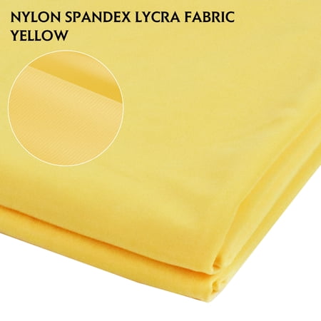 Smooth Feel Breathable Solid Nylon Spandex Lycra Super Stretch Fabric Materials 58"W Yellow
