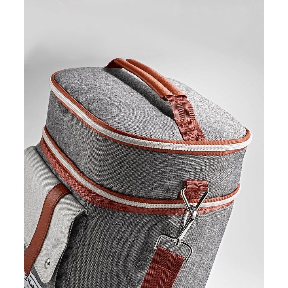 Fit + Fresh Wickenden Insulated Leather Reusable Lunch Bag