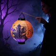thumbnail image 4 of Cififendec Halloween Paper Lanterns, Light Up Hanging Themed Paper Lantern Props for Night Party Decor and Porch Hanging Ornament, 9.84"×7.87", 4 of 7