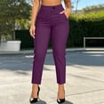 thumbnail image 5 of Khunlpohl Women's Capri Pants Slim Dressy Work Business Office Trousers Button High Waisted Casual Pant with Pockets, 5 of 5
