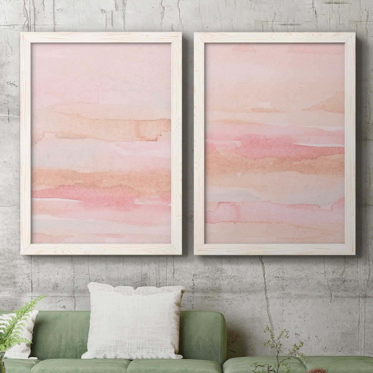 Rose Fade I - Premium Framed Canvas 2 Piece Set - Ready to Hang