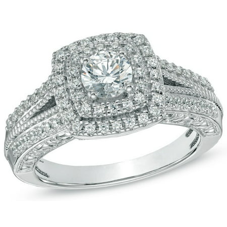 Lustrous Cheap Engagement Ring 2.00 Carat Round Cut Diamond on Gold - 0