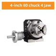 thumbnail image 2 of 3/4 Jaw 80mm Chuck 4'' Vertical And Horizontal Indexing Plate Rotary Table For Precision Milling Machine Indexing Head ,Multi Purpose, 2 of 7