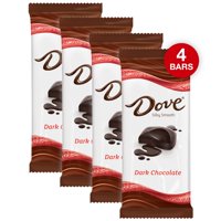 (4 pack) Dove Dark Chocolate Candy Bar, 3.30 Oz