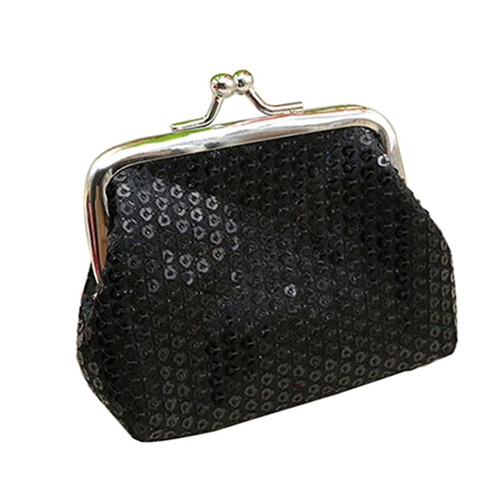 Flmtop Mode Femmes Paillettes Boucle Mini Porte-Monnaie Pochette Portefeuille Pratique