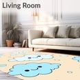 thumbnail image 2 of ODIKA 5'x7' Machine Washable Non-Slip Area Rug, Fluffy Nimbus Design Cotton with Non Toxic Dyes High Traffic Rug, Beige, 720084, 2 of 7