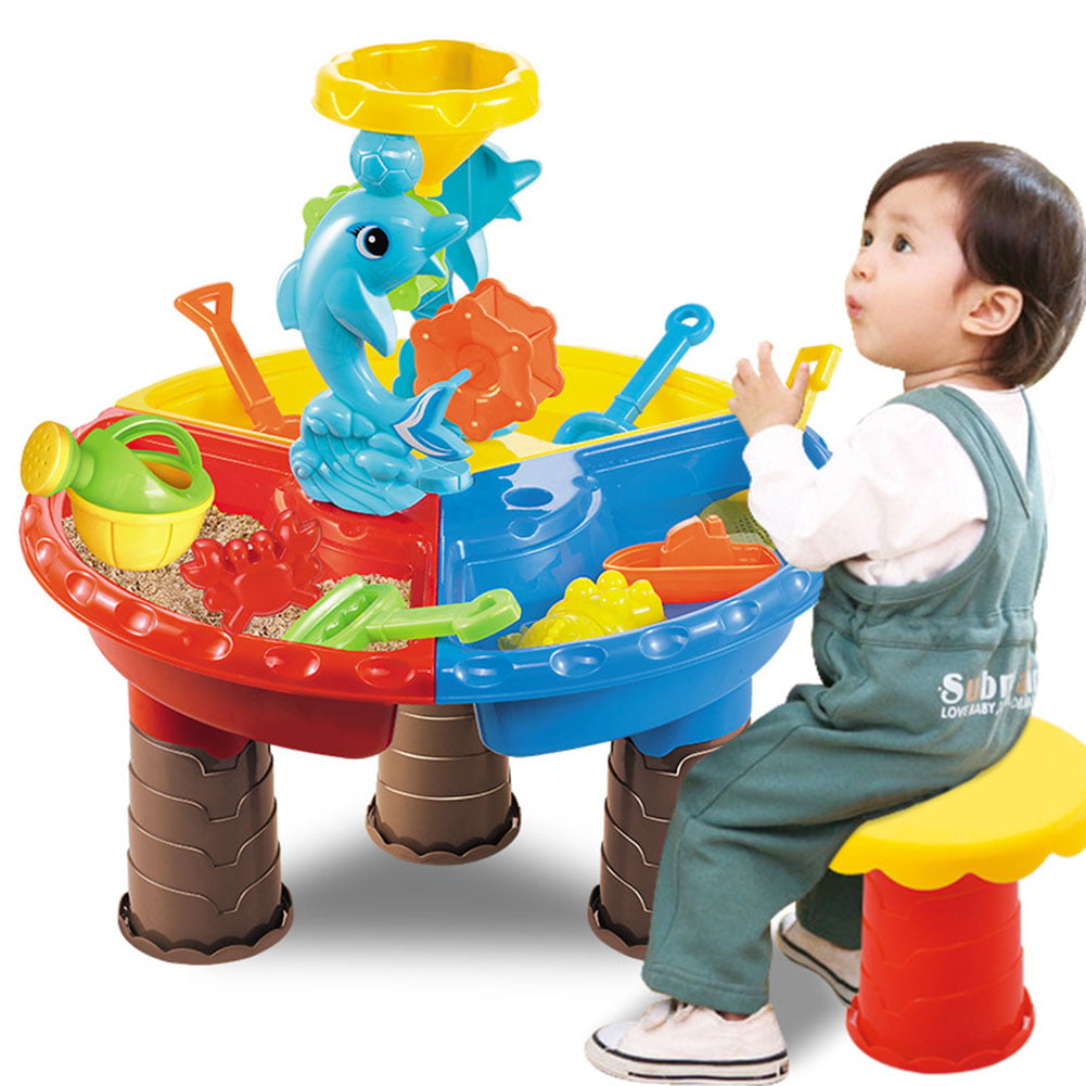 Children Outdoor Sand Water Table Garden Beach Toy Set For Kids Activity Table A 