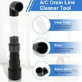 thumbnail image 3 of Vacuum Hose to PVC Pipe Adapter Universal AC Drain Lines Vacuum Hose Adapter Quick Connect HVAC Drain Line Cleaner Tool Vacuum Hose Wet Vac Attachment for HVAC, 3 of 11
