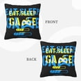 thumbnail image 3 of ZICANCN Game Motto Print Blue Throw Pillow Covers, Bed Couch Sofa Knit Decorative Pillow Covers for Living Room Farmhouse, 24"x24", 3 of 8