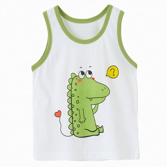 Ymyiu Boys Tank Top Undershirts Kids Soft Undershirt Tank Tops Undershirt Sleeveless Shirts for Girls Boys Unisex Size 6-7 Years(Light Green, 6-7 Years)