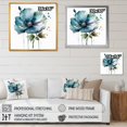 thumbnail image 4 of DESIGN ART Designart "Green Blue Hibiscus Blossoms" Floral Hibiscus Wall Decor 30 in. wide x 30 in. high, 4 of 5
