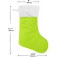 thumbnail image 2 of Coolnut 17.7 Inch Christmas Stockings, 2 PCS Plain Vivid Yellowish Green Solid Color Presonalized Large Stocking Sock for Family Holiday Xmas Party Decorations, 2 of 7