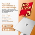 thumbnail image 6 of HP Flagship 17 Business Laptop - AMD Ryzen 5 7430U, 17.3 HD+ Touchscreen IPS Display, AMD Radeon Graphics, Backlit KYB, Wi-Fi6, Fast Charge(24GB RAM, 1TB SSD), 6 of 9