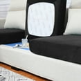 thumbnail image 5 of Sunicol Stretch Velvet Couch Cushion Covers, Plush Cushion Slipcover for Chair Loveseat Sofa, Cushion Furniture Protector Seat Cushion Sofa Cover, 5 of 10