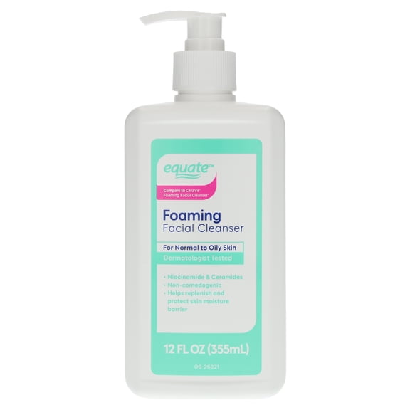 Equate Foaming Facial Cleanser, 12 fl oz