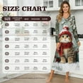 thumbnail image 6 of DISNIMO Christmas Cat Tree Print Women's Nightgown Soft Long Sleeve Sleepwear V Neck Night Gown Full Length Comfy Ladies Sleep Shirt, L, 6 of 8