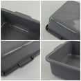 thumbnail image 4 of 4-Pack 24 L Large Plastic Bus Box,  Bus Tubs, Gray, 4 of 14