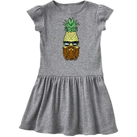 

Inktastic Bearded Summer Pineapple in Sunglasses Gift Toddler Girl Dress