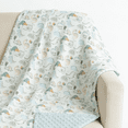 thumbnail image 2 of CREVENT Fuzzy Plush Warm Boys Green Dinosaur Minky Baby Receiving Blanket, 2 of 5