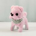 thumbnail image 2 of Electric plush toy puppy can walk, bark, nod and wag its tail 1-3 pet playhouse children's toys (vertical eared teddy bear 【 pink 】), 2 of 5