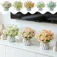 thumbnail image 7 of Artificial Flower Pots,7.87 Inch Fake Ceramic Vase for Flowers,Table Centerpieces Ornament,Living Room Shelf,Table Cabinet,Wedding Decoration,Pink, 7 of 7