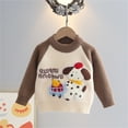 thumbnail image 5 of IVEYRTF Kids Pullover Sweater Boys Casual Knitted Tops with Adorable Puppy Print Cozy Warm Round Neck for Everyday Wear Soft Comfortable Childrens Outerwear for Cool Weather(Coffee,2-3 Years), 5 of 7