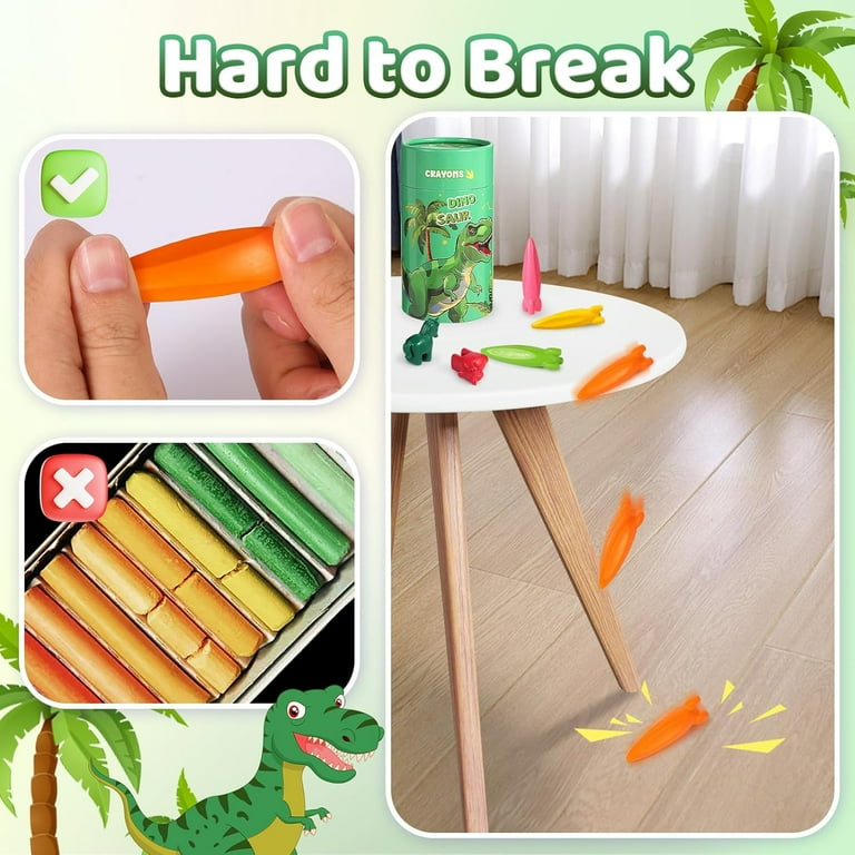 homicozy Rocket and Dinosaur-Shaped Crayons,36PCS Non Toxic