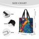 thumbnail image 3 of Easygdp Vibrant Rainbow Parrot Fantasy Bolsa Tote para Mujer, Bolso de Hombro para Trabajo, Playa, Viajes, Compras y Supermercado, 3 of 7