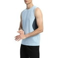 thumbnail image 3 of Aayomet Mens Basic Tank Top Fitness Basketball Training Round Neck Loose Outdoor Running Quick Drying Breathable (Blue, XL), 3 of 5