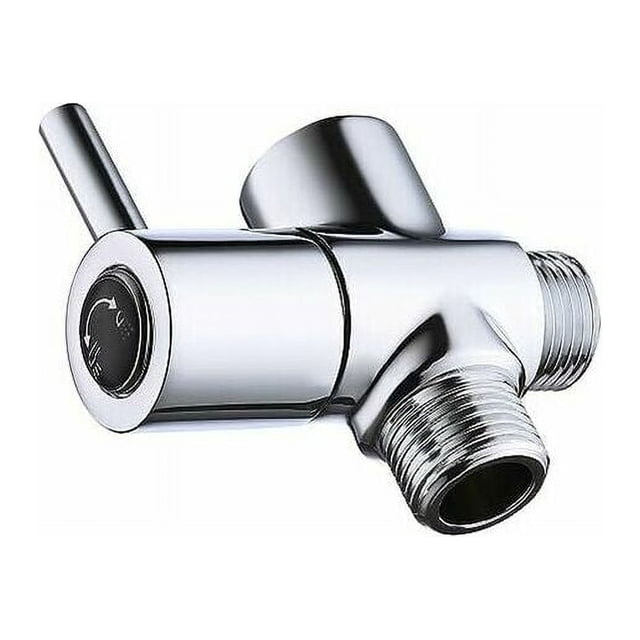 Desviador de grifo Válvula de ducha de 2 vías Desviador de latón Adaptador de ducha Desviador de ducha de mano Manguera de ducha Alcachofa de ducha Cromo pulido