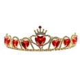 thumbnail image 2 of Red Heart Tiara Descendants Heart Crown Hair Jewelry Wedding Crown for Bride, 2 of 7