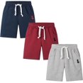 thumbnail image 3 of HZXVic Pantalones cortos para bebés y niños pequeños, pantalones cortos de algodón de verano para niñas, paquete de 3 pantalones deportivos para niños, 3 of 5