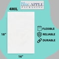 thumbnail image 2 of 4Mil Clear Flat Open Top Poly Bags LDPE Packaging - 16"X18" & (500 Bags), 2 of 7