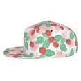 thumbnail image 3 of Fotbe Strawberry Flat Bill Visor Cap Classic Snapback Hat Polyester Foam Trucker Hat Trucker Cap Adjustable Baseball Cap, 3 of 9