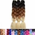 thumbnail image 3 of SEGO 3PCS/Lot Ombre Jumbo Braiding Hair Extensions Colored Hair Weave Synthetic Crochet Twist Box Braid Hair Black/Pink/Blue/Purple Fake Hair Extension for Women, 3 of 8