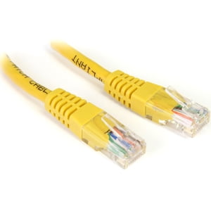 - StarTech 1 ft Cat5e Yellow Molded Crossover RJ45 UTP Cat5e Patch Cable 1ft Patch Cord M45CROSS1YL