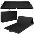 thumbnail image 1 of 4' x 8' x 2" Foldable Exercise Mat Panels Gym Mat w/ PU Leather EPE Foam Blue, 1 of 8