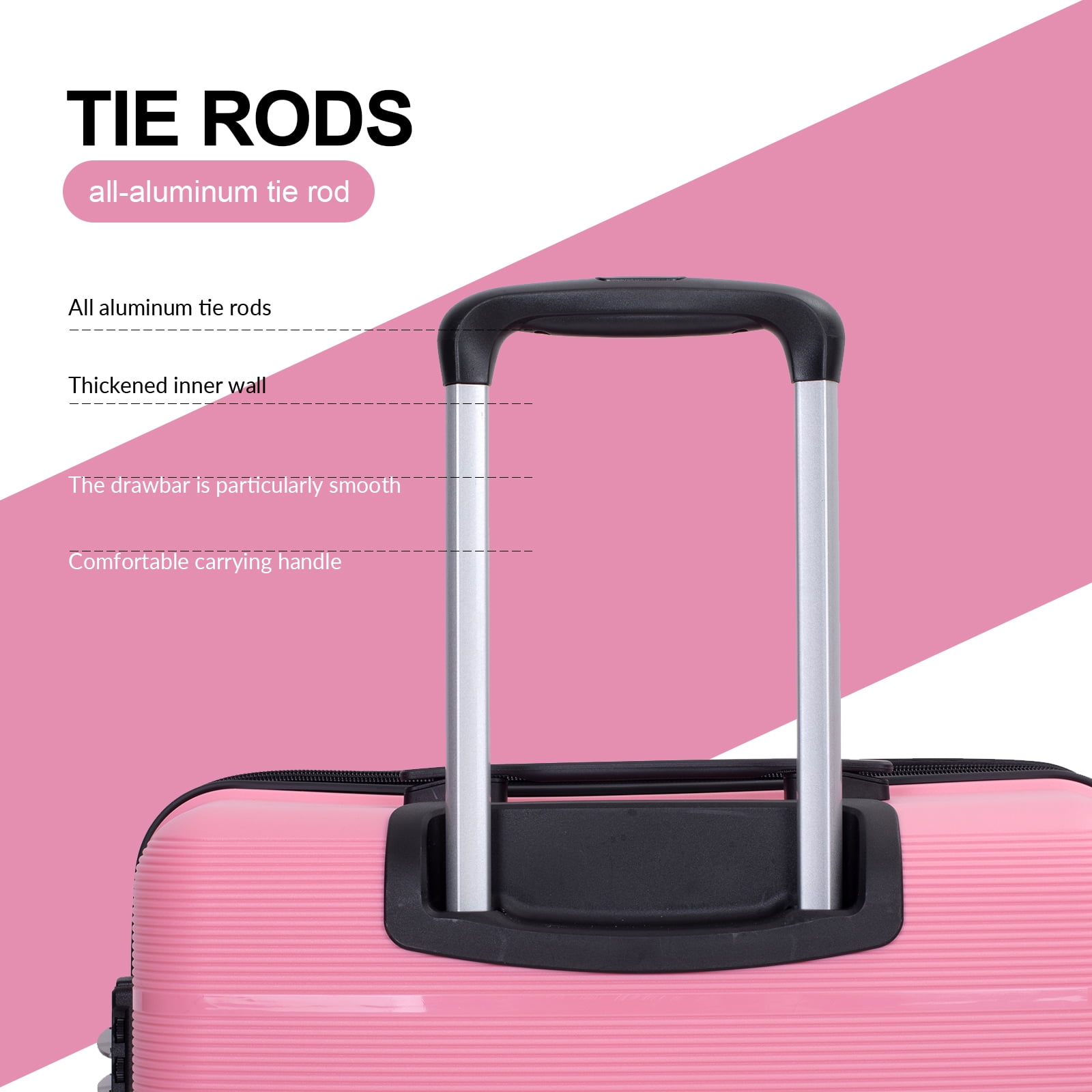 "Tripcomp 3Piece Luggage Set, Hardshell, Wheels, TSA Lock, Airline Approved, Orange (20""24""28"") ((图4)