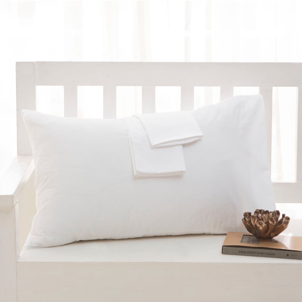 ANMINY Pillowcase Set of 2 Pillow Cases 300 Thread Count Soft Cotton Bed Pillow Covers Queen Size 20"x30" White