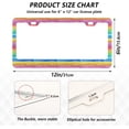 thumbnail image 2 of Coolnut Beautiful Rainbow Stripes License Plate Frames 2 Packs,License Plate Covers,Universal Aluminum Tag Frame for Front and Rear Car Tags196 Home Decor, 2 of 7