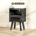 thumbnail image 3 of HOMCOM Tables de Chevet Modernes Ensemble de 2, Table de Chevet avec Station de Charge Noir, 3 of 10