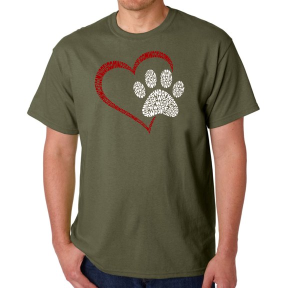 Paw Heart - Men's Word Art T-Shirt