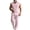 Pink, variant on Bpyeka Men's Linen-Look Sleeveless Two-Piece Matching Set, Button Down Collar Shirt & Drawstring Waist Pants, Breathable Casual Outfit, S-3XL