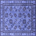 thumbnail image 1 of Ahgly Company Indoor Square Oriental Blue Traditional Area Rugs, 5' Square, 1 of 4