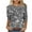 Gray, variant on dazeni 3/4 Length Sleeve Womens Tops Loose Crewneck Sequin Tops Fashion Holiday Shirts Casual Sparkly Glitter Shirt Rose Gold Large