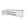 thumbnail image 4 of Nexera Hexagon TV Stand with Doors for TVs up to 80 in., Bark Gray and Charcoal Gray, 4 of 10